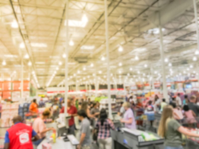 Crowded Grocery Store