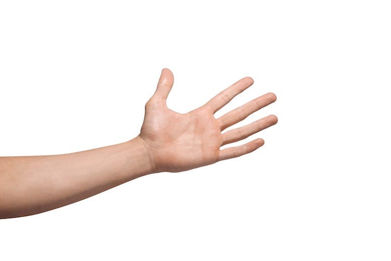 Hand, Slap, Isolated, White Background