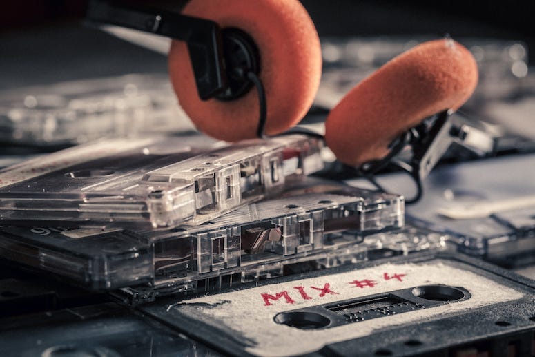 Cassette Tapes, Wooden Table, Mixtapes, Headphones, Retro