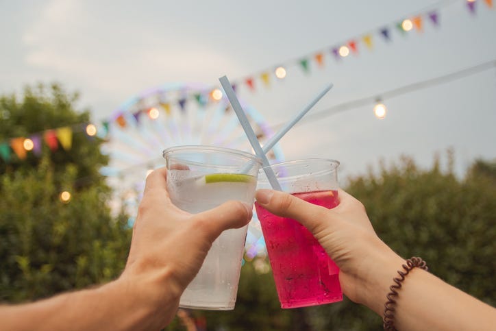 drinking outdoors
