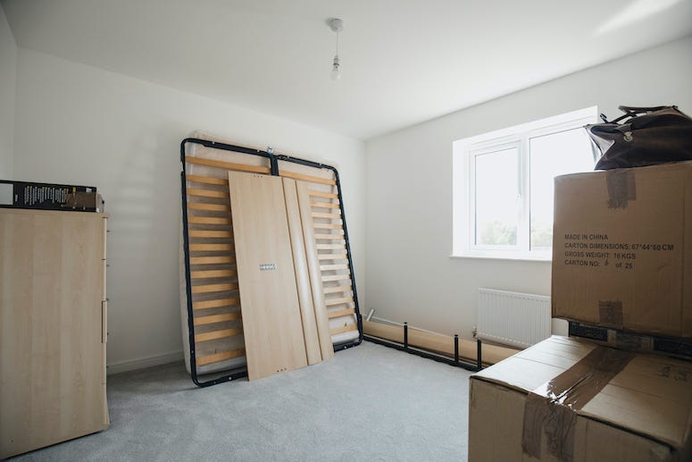 Moving, Bedroom, Packages, Bed frame, Unpacking