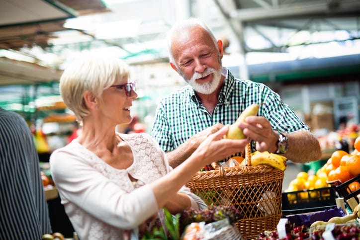 elderly shoppers