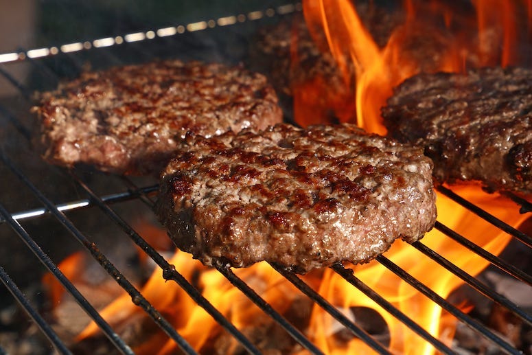 Beef Burger, Hamburger, Grill, Flame, Charcoal, Flame Grill
