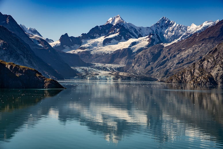 Alaska, Lake, Glacier Bay, Winter, Snow