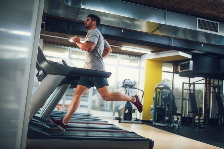 Man running.