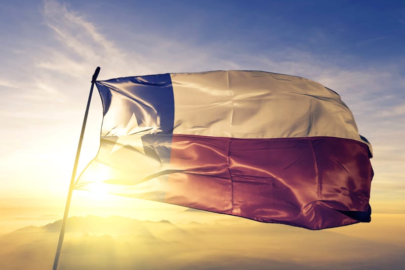 Texas, Flag, Waving, Sunrise, Mist, Fog