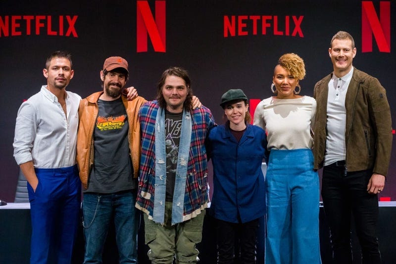Gerard Way + Umbrella Academy cast