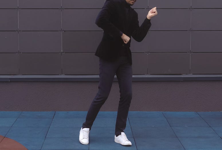 Man, Dancing, Street