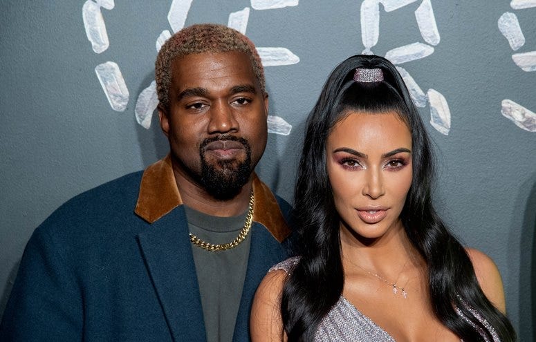 Kanye West and Kim Kardashian