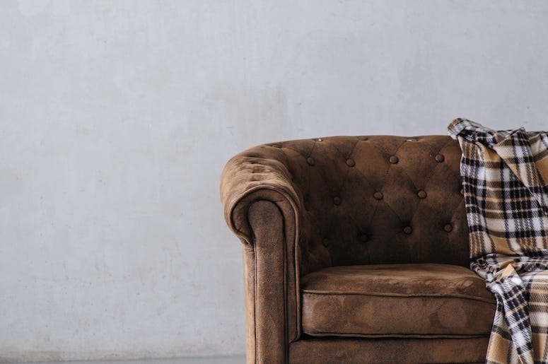 Brown Leather Sofa