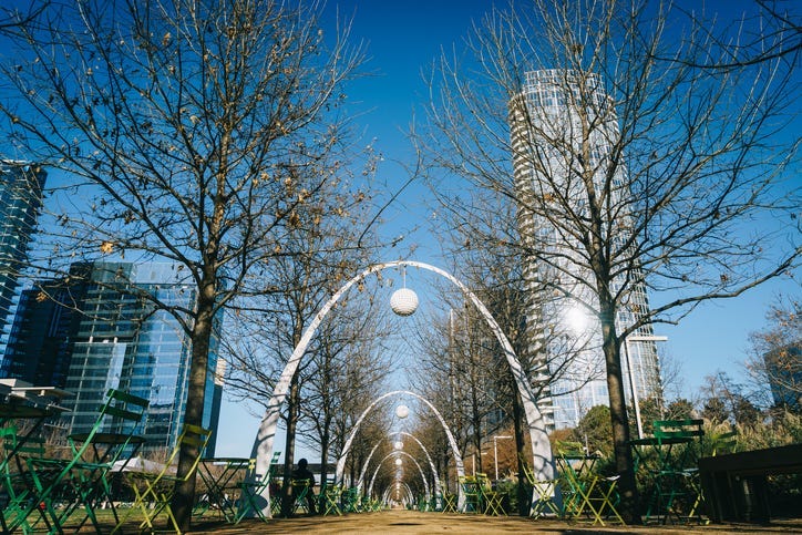 Winter season at Downtown Dallas