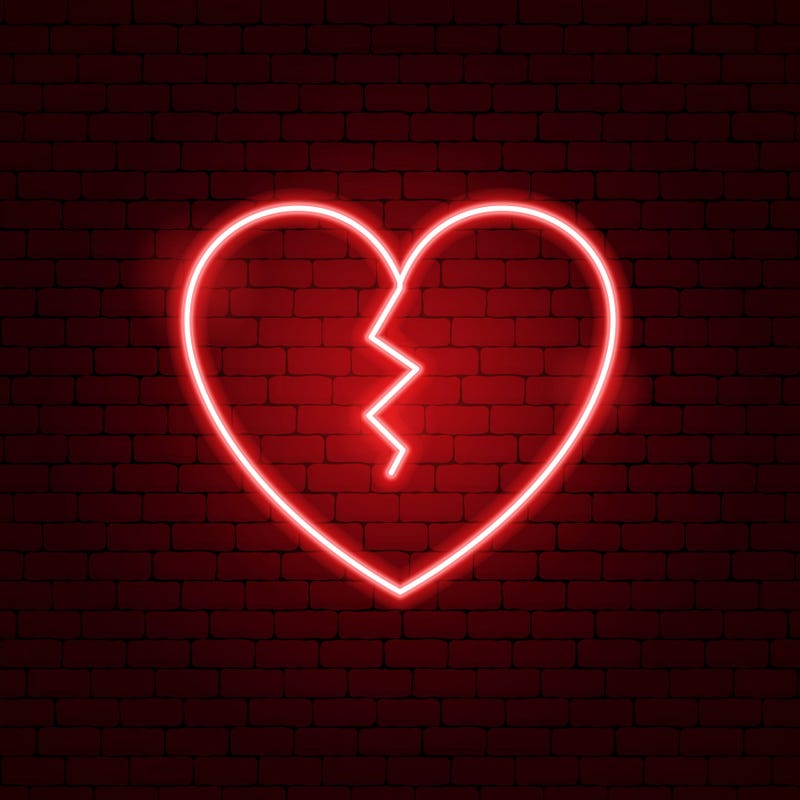 A broken heart.