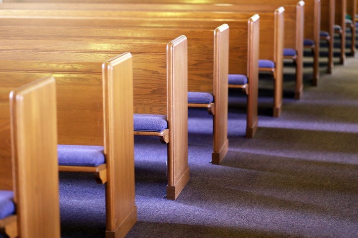 Church pews.