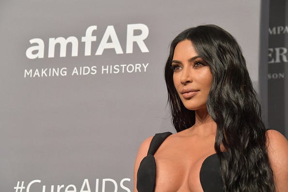 im Kardashian West attends the amfAR New York Gala 2019 at Cipriani Wall Street on February 6, 2019 in New York City.
