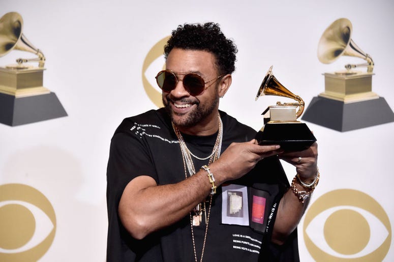 haggy poses in the press room after winning the award for Best Reggae Album during the 61st Annual GRAMMY Awards at Staples Center on February 10, 2019 in Los Angeles, California.