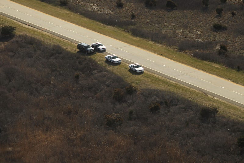 Aerial view of Gilgo Beach body found area