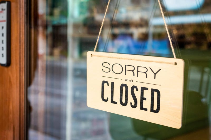 business closed sign