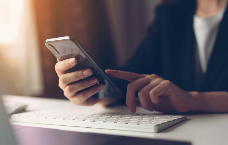 Person using smartphone