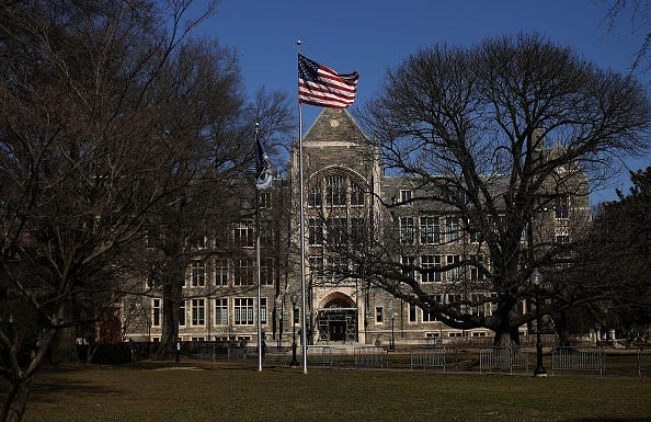 The campus of Georgetown University is shown March 12, 2019 in Washington, DC