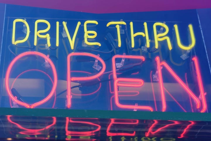 fast food drive thru