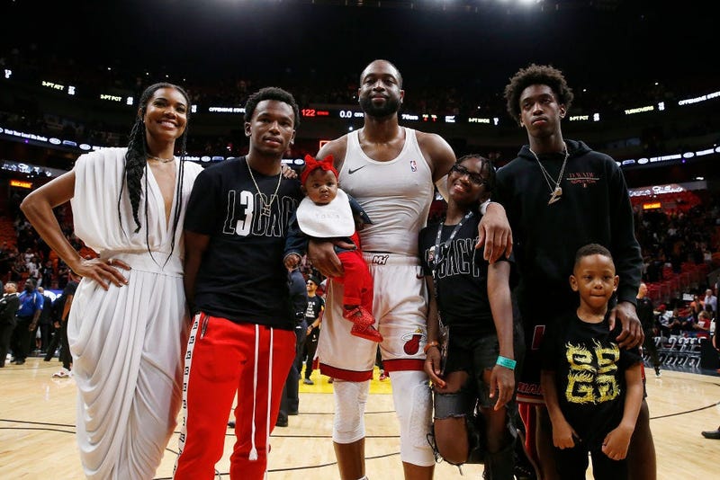 Dwayne Wade and family