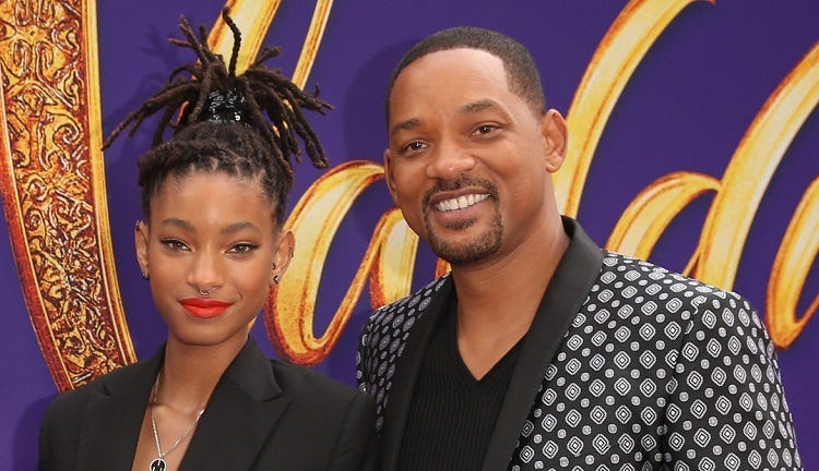 Trey Smith, Jada Pinkett Smith, Willow Smith and Will Smith attend the World Premiere of Disneys "Aladdin" at the El Capitan Theater in Hollywood CA on May 21, 2019, in the culmination of the films Magic Carpet World Tour with stops in Paris, London, Be