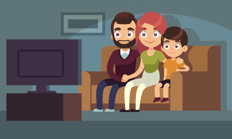 Family Watching Movie