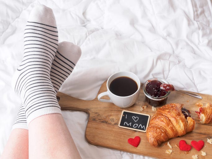 Mother's Day breakfast in bed