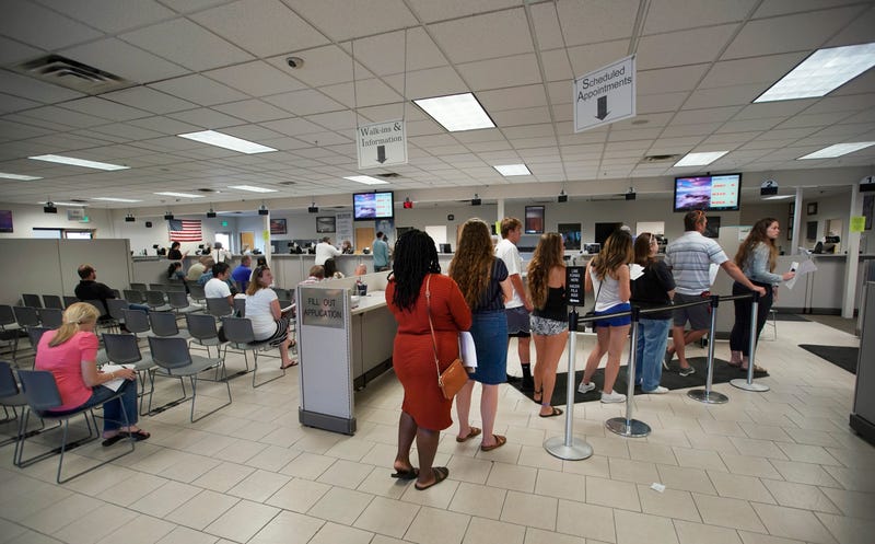 Waiting in line for license