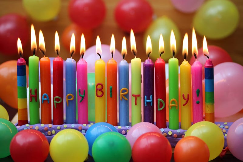 Birthday candles in multiple colors