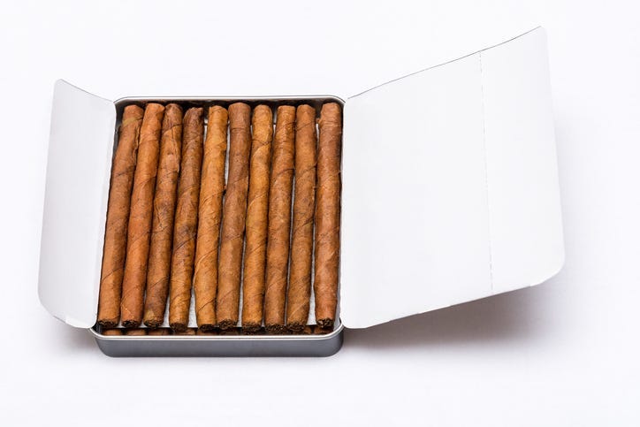 Box of cigarillos