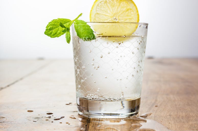 Carbonated Water, Sparkling Water, Lemon
