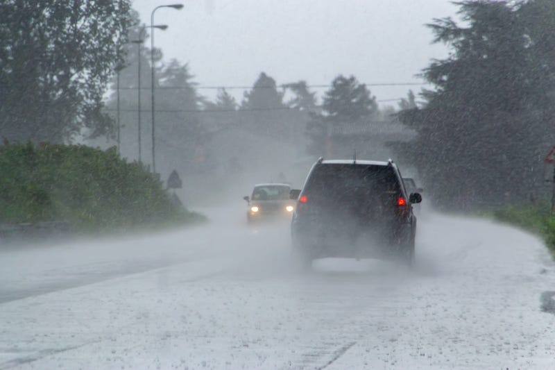 Driving in a Rain Storm