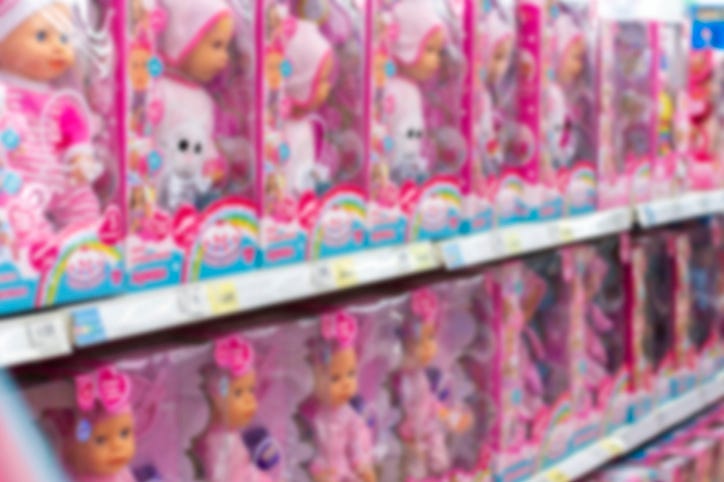Dolls in a store