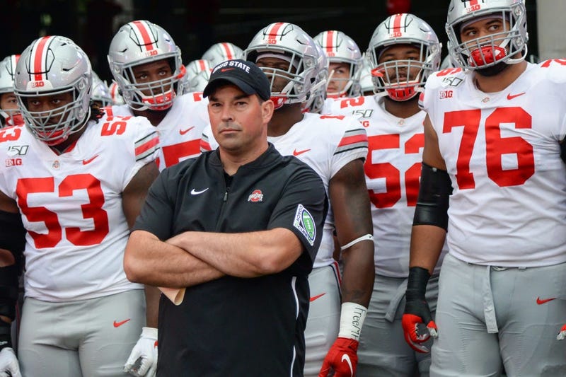 LINCOLN, NE - SEPTEMBER 28: Head coach Ryan Day of the Ohio State Buckeyes waits with his team to take the field before the game against the Nebraska Cornhuskers at Memorial Stadium on September 28, 2019 in Lincoln, Nebraska. (Photo by Steven Branscombe/G