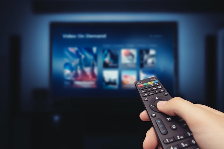 Television, TV, Remote, Hand