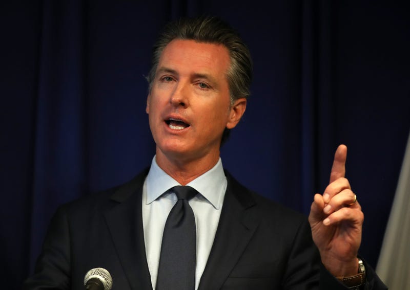 Gov. Gavin Newsom speaks during a news conference at the California justice department on September 18, 2019 in Sacramento.