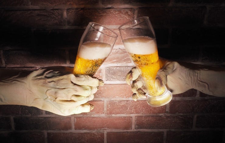 Scary hands of monster . Halloween concept.