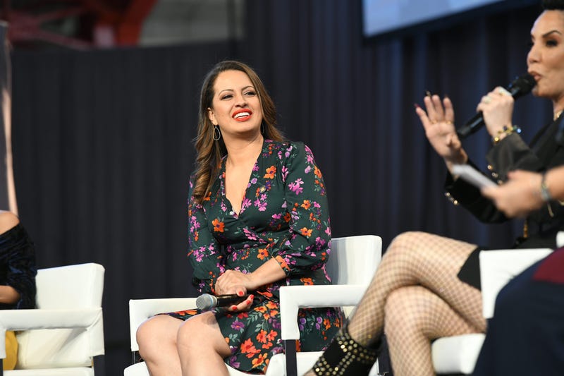 Catalina Cruz and Ivy Queen speak on a panel during People en Español 6th Annual Festival To Celebrate Hispanic Heritage Month - Day 1 on October 05, 2019 in New York City.