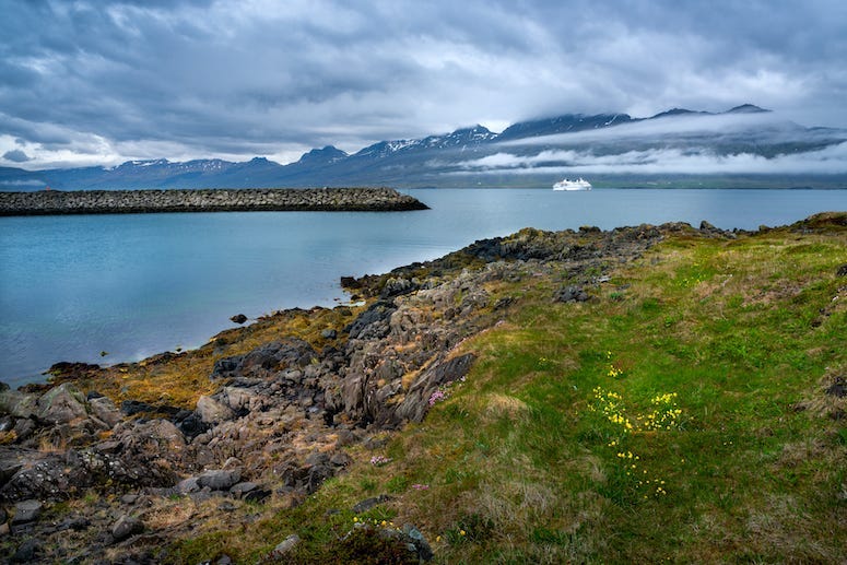 Iceland, Cruise, Ship, Ocean, Fjord