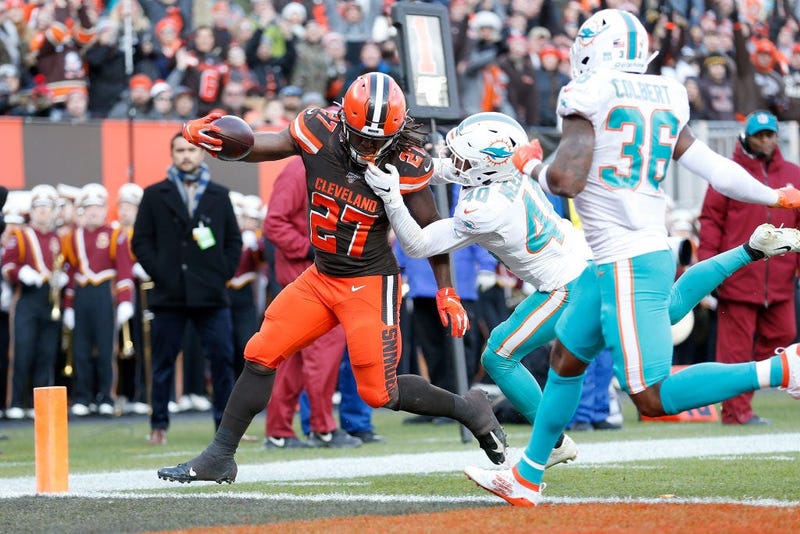 Kareem Hunt TD with Browns vs Dolphins