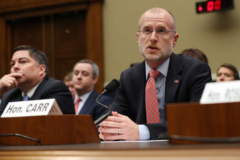 Federal Communication Commission Commissioner Brendan Carr testifies before the House Energy and Commerce Committee's Communications and Technology Subcommittee