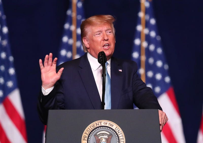 President Donald Trump speaks during a 'Evangelicals for Trump' campaign event held at the King Jesus International Ministry on January 03, 2020 in Miami, Florida.