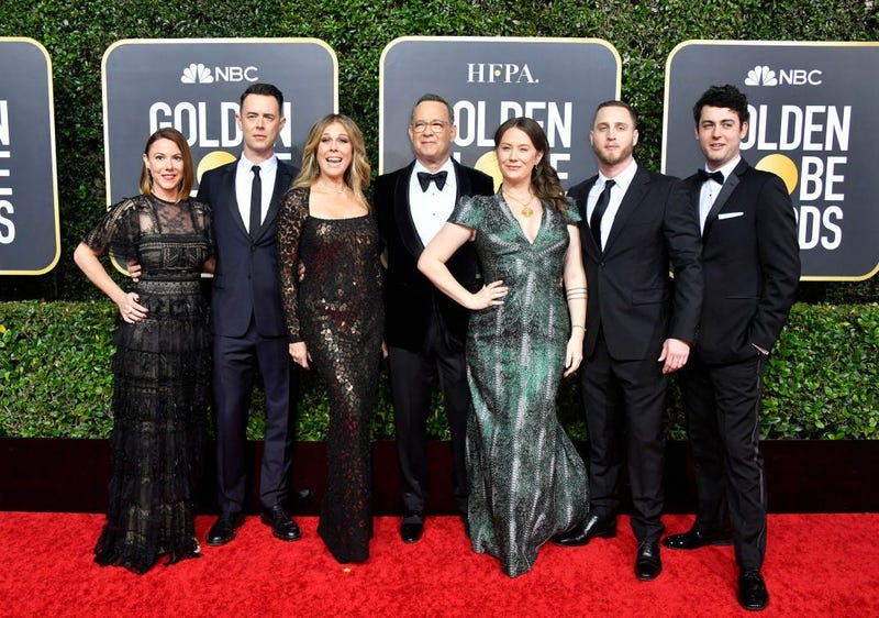 Samantha Bryant, Colin Hanks, Rita Wilson, Tom Hanks, Elizabeth Ann Hanks, Chet Hanks, and Truman Theodore Hanks