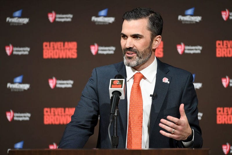 CLEVELAND, OHIO - JANUARY 14: Kevin Stefanski talks to the media after being introduced as the Cleveland Browns new head coach on January 14, 2020 in Cleveland, Ohio. (Photo by Jason Miller/Getty Images)