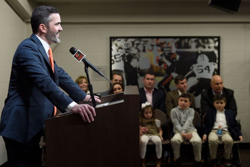 CLEVELAND, OHIO - JANUARY 14: Kevin Stefanski talks to the media after being introduced as the Cleveland Browns new head coach on January 14, 2020 in Cleveland, Ohio. (Photo by Jason Miller/Getty Images)