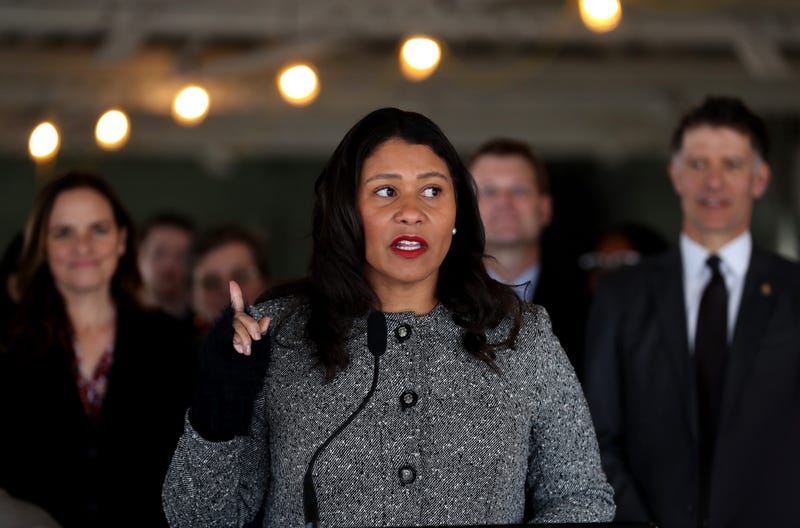 : San Francisco Mayor London Breed speaks during a news conference at the future site of a Transitional Age Youth Navigation Center on January 15, 2020.