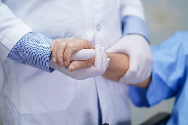 Doctor And Patient In Hospital, coronavirus