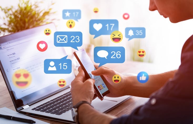 Person using social media