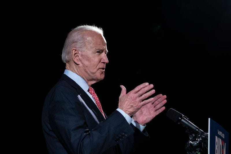 Democratic presidential candidate former Vice President Joe Biden delivers remarks about the coronavirus outbreak, at the Hotel Du Pont March 12, 2020 in Wilmington, Delaware.